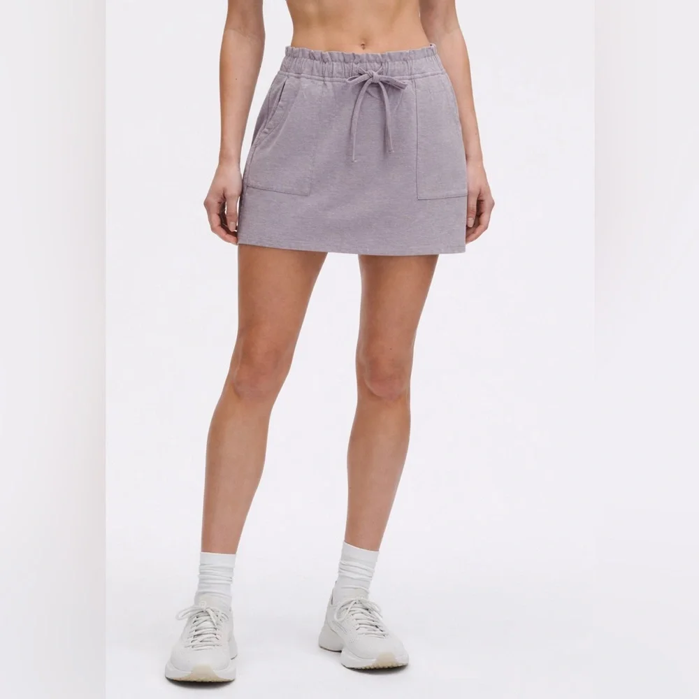 90 Degree by Reflex | Mauve | Drawstring Mini Skirt Size L